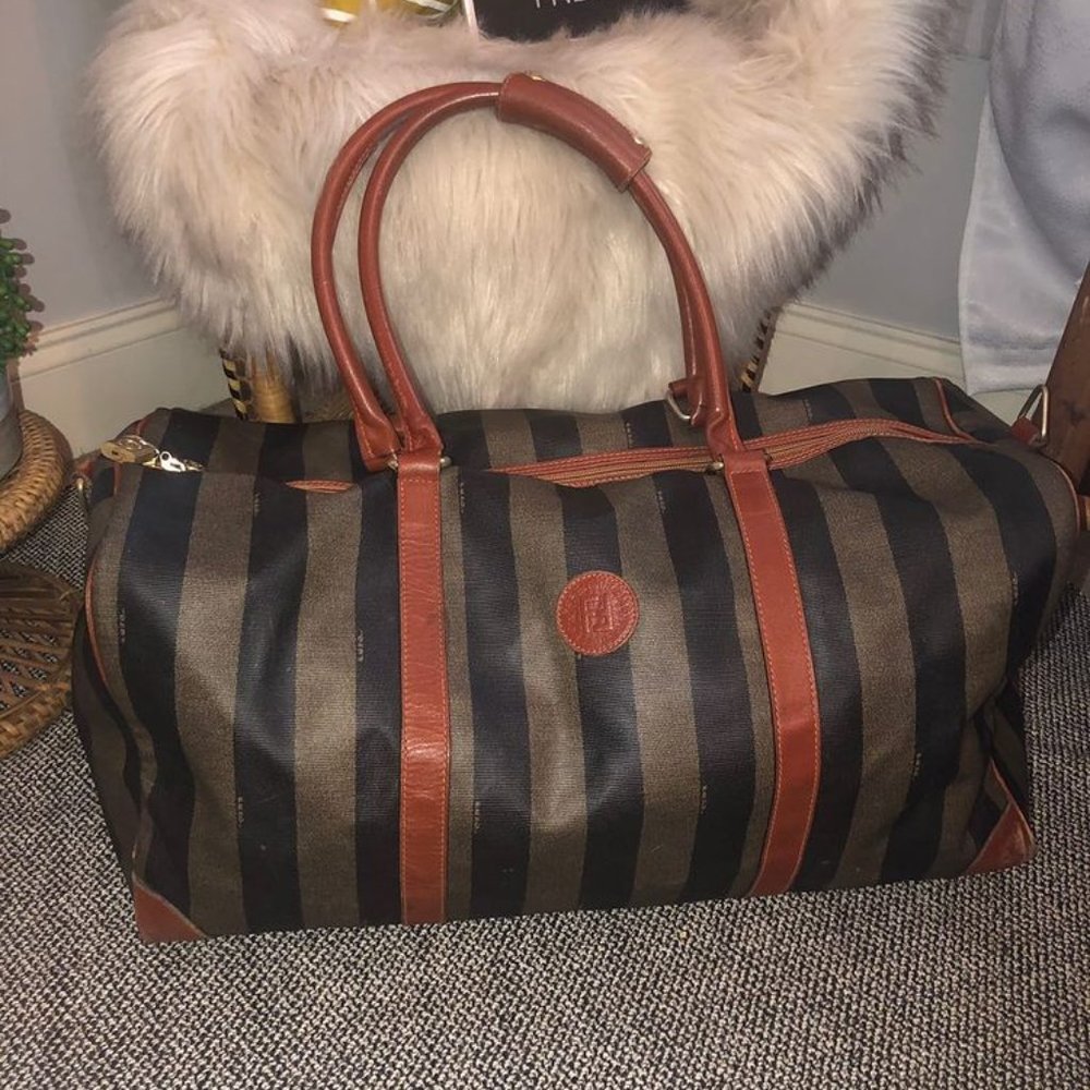 Fendi Pequin Boston Duffle